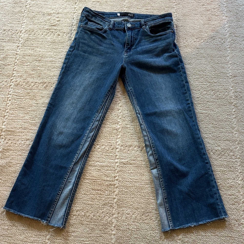 Kut from the Kloth Medium Blue Wide Leg Jeans